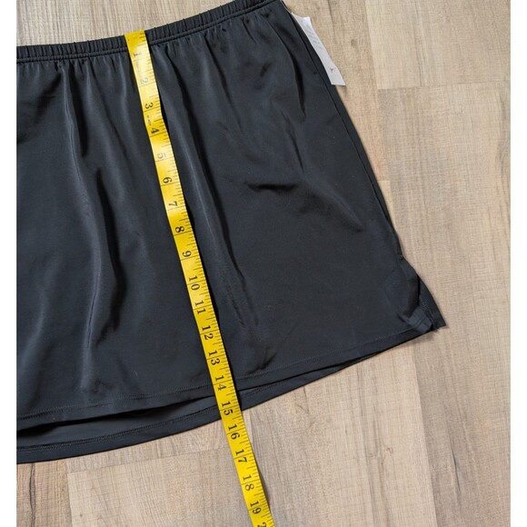 NWT Swim by CACIQUE Size 22 Black Swim Skirt Built In Briefs Stretch - Picture 9 of 9
